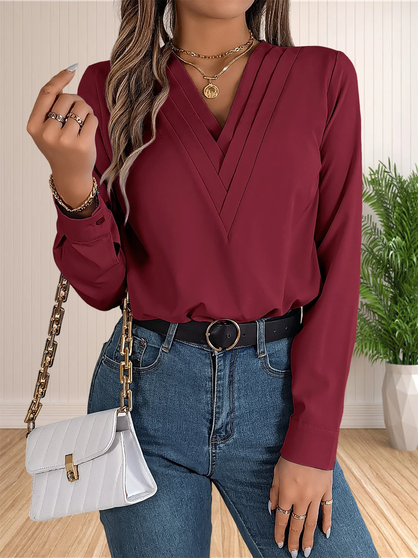 Blusa elegante de oficina de negocios para mujer, camisas elegantes | Ropa de mujer · Omeda.es - Imagen 9