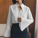 Blusa de gasa blanca para mujer, camisas sexis con diseño calado y | Ropa de mujer · Omeda.es