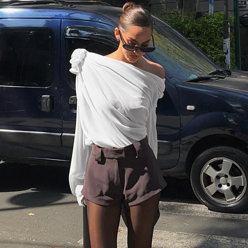 Blusa holgada de gasa para mujer, camisa con lazo de flores, cuello | Ropa de mujer · Omeda.es - Imagen 10