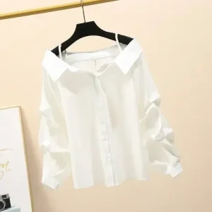 Blusa con hombros descubiertos para Mujer, camisa pequeña | Ropa de mujer · Omeda.es