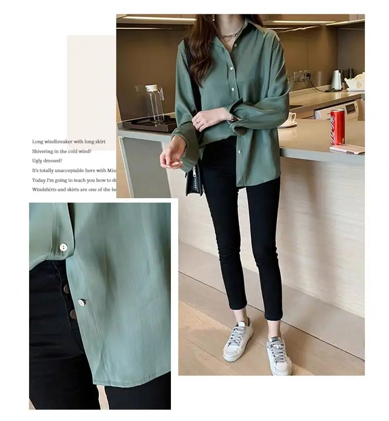 Blusa de manga larga con cuello para mujer, camisa blanca elegante, | Ropa de mujer · Omeda.es - Imagen 12