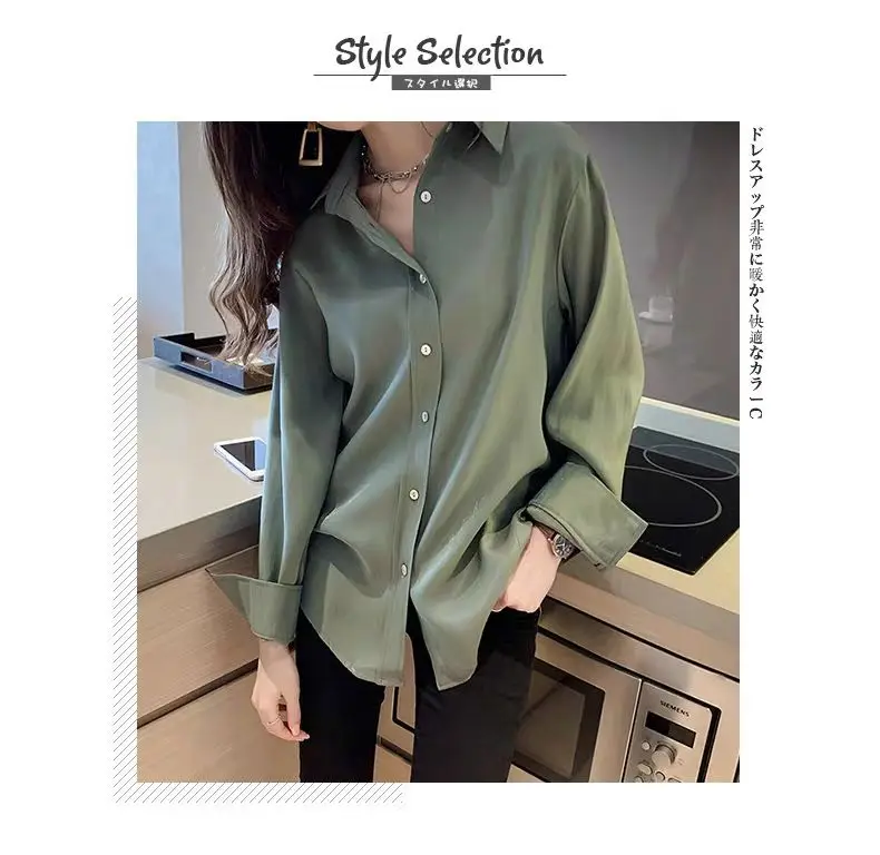 Blusa de manga larga con cuello para mujer, camisa blanca elegante, | Ropa de mujer · Omeda.es - Imagen 2