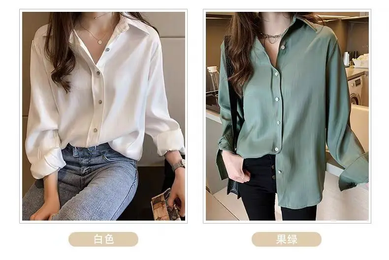 Blusa de manga larga con cuello para mujer, camisa blanca elegante, | Ropa de mujer · Omeda.es - Imagen 6