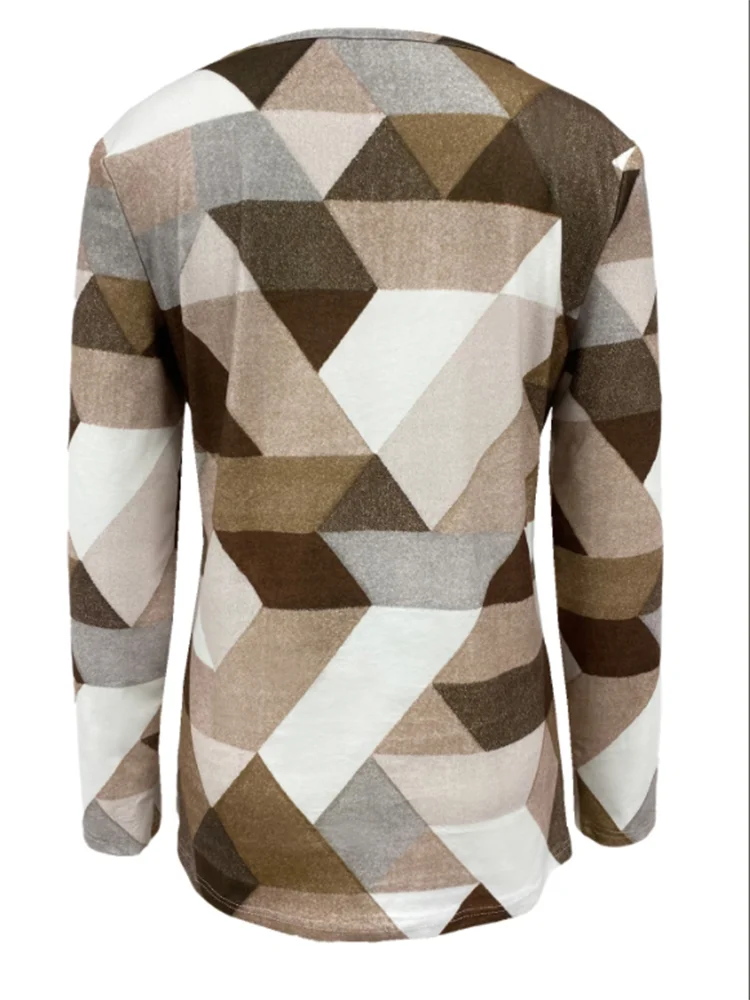 Blusa de manga larga con cuello en V para mujer, Top minimalista y | Ropa de mujer · Omeda.es - Imagen 5