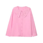 Blusa de mujer, camisa bordada de verano, Tops con volantes, camisas | Ropa de mujer · Omeda.es