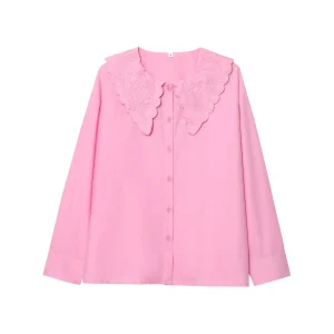 Blusa de mujer, camisa bordada de verano, Tops con volantes, camisas | Ropa de mujer · Omeda.es