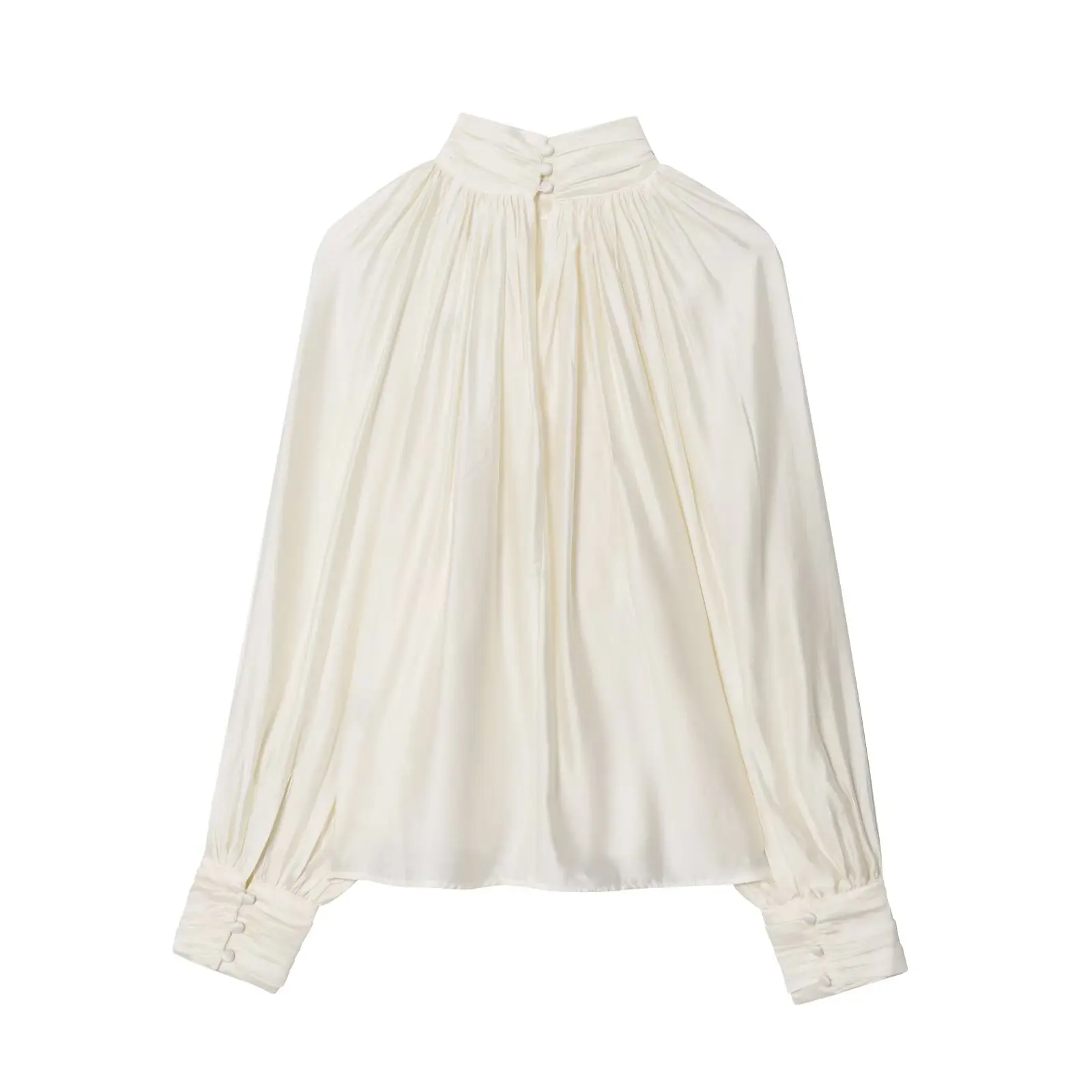 Blusa de mujer con cuello redondo, camisa holgada de manga larga, Top | Ropa de mujer · Omeda.es - Imagen 7