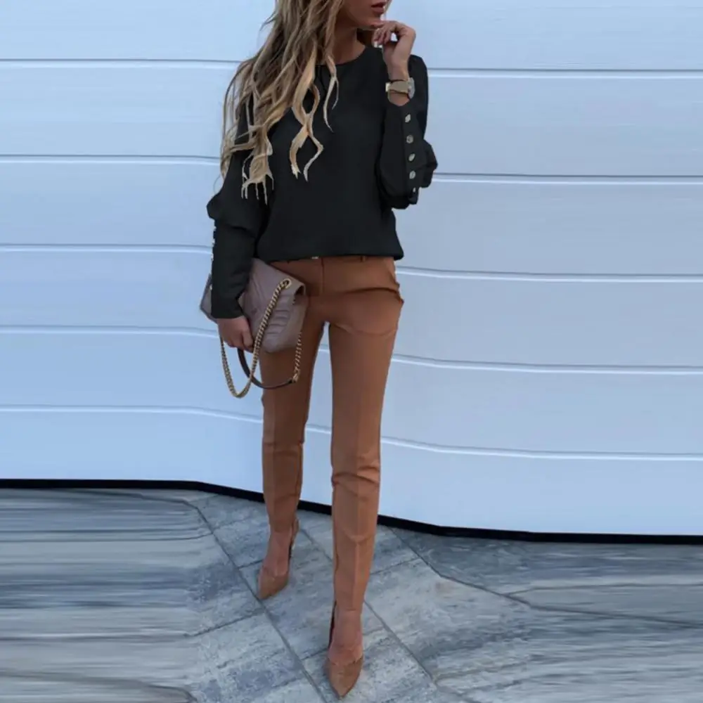 Blusa de mujer elegante Oficina señora Top botón de Metal espalda | Ropa de mujer · Omeda.es - Imagen 11