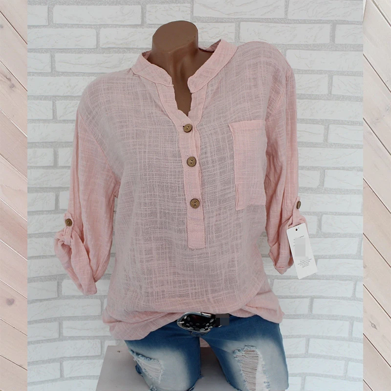Blusas de mujer, blusa de lino y algodón, camisas de otoño, camisa | Ropa de mujer · Omeda.es - Imagen 8