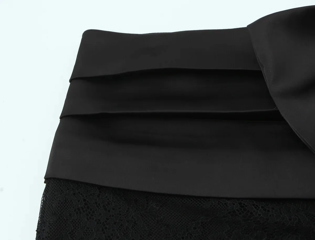 Body de encaje para mujer, Body negro recortado con cuello redondo, | Ropa de mujer · Omeda.es - Imagen 11