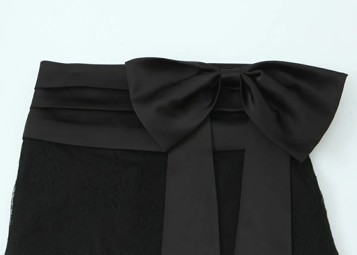 Body de encaje para mujer, Body negro recortado con cuello redondo, | Ropa de mujer · Omeda.es - Imagen 9