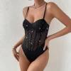 Body de lentejuelas para mujer, sin mangas, corsé de espina de | Ropa de mujer · Omeda.es