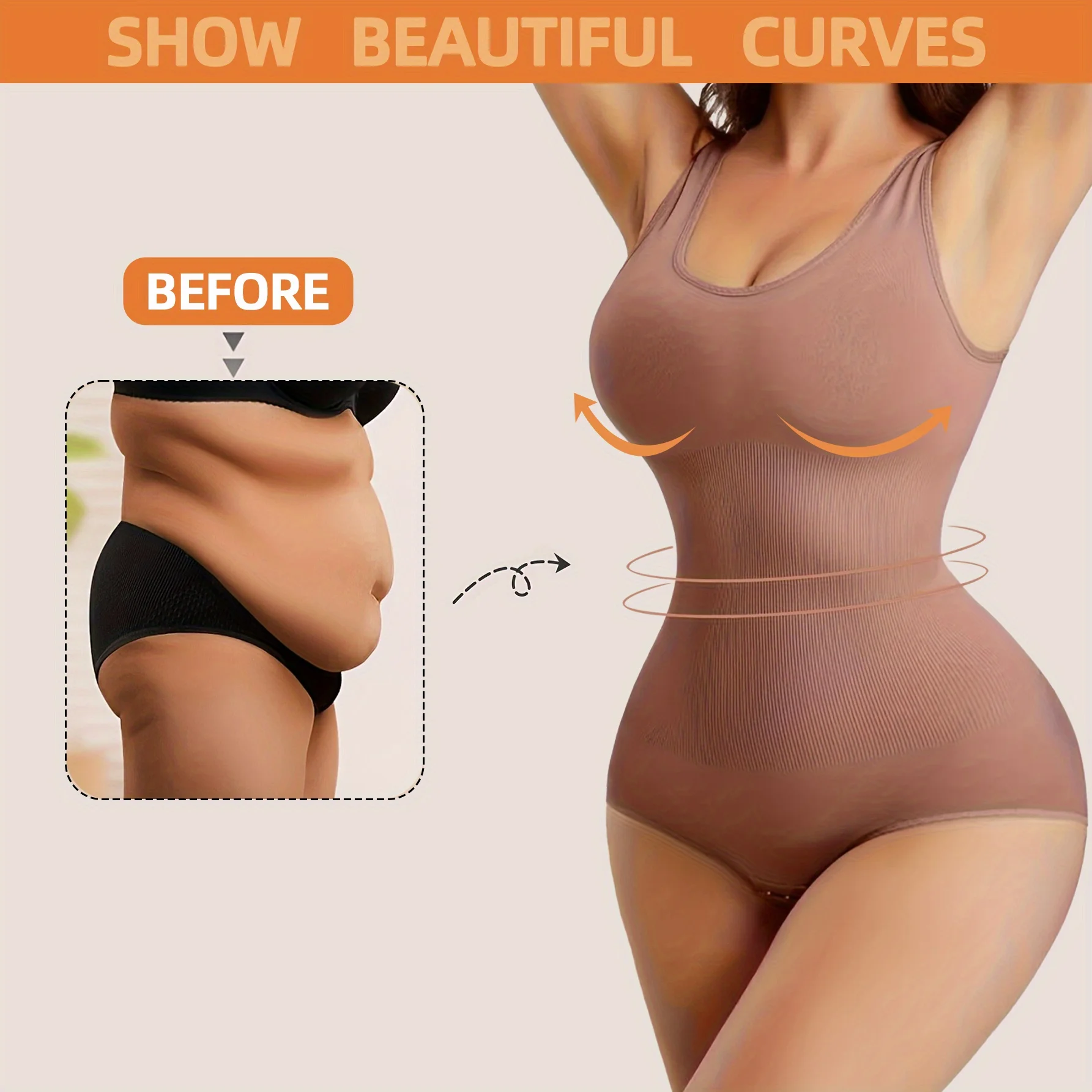 Body sin costuras para mujer, Control de cintura y barriga, moldeador | Ropa de mujer · Omeda.es - Imagen 3