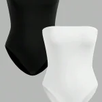 Body sin tirantes sin costuras para mujer de 2 piezas: blanco y | Ropa de mujer · Omeda.es