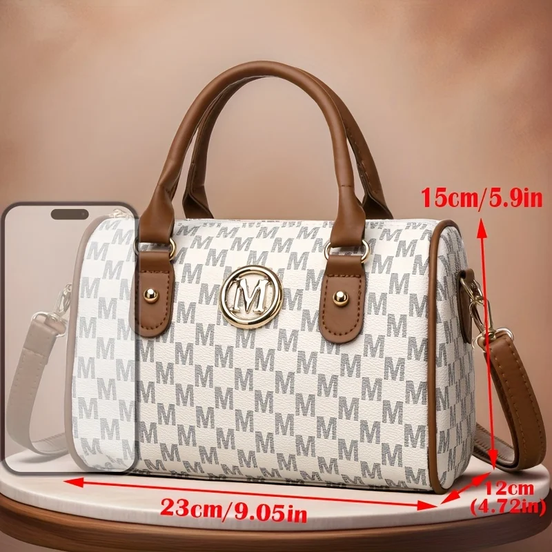 Bolso bandolera pequeño para mujer con diseño "M" dorado, bolso de | Accesorios de moda · Omeda.es - Imagen 12