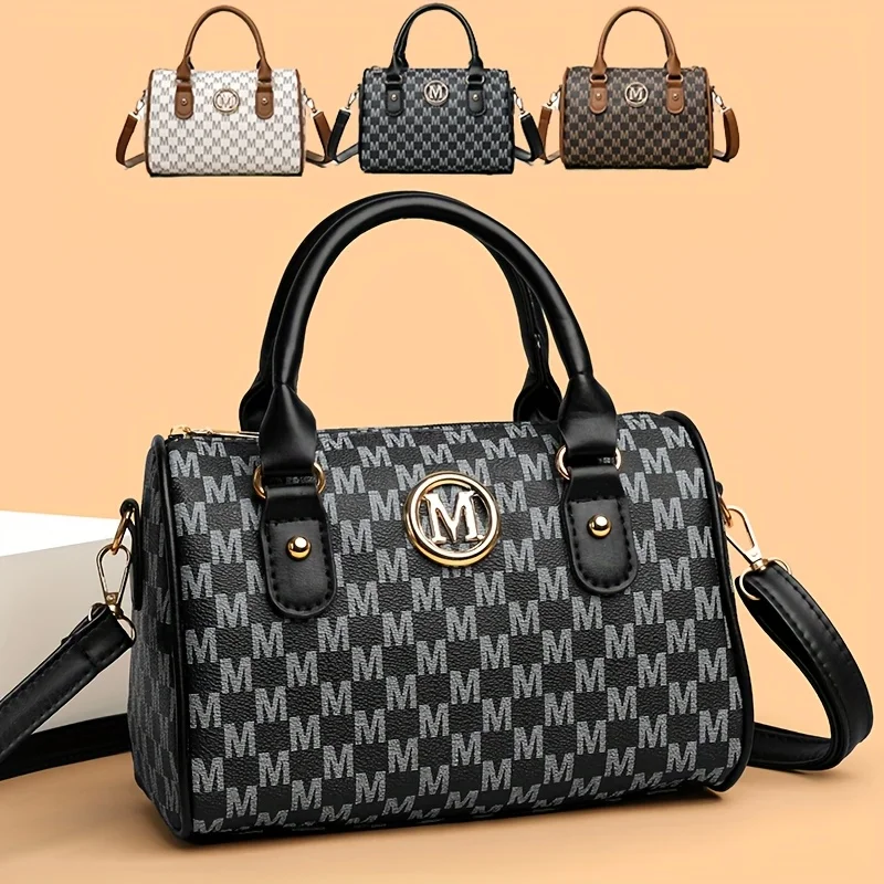 Bolso bandolera pequeño para mujer con diseño "M" dorado, bolso de | Accesorios de moda · Omeda.es - Imagen 7