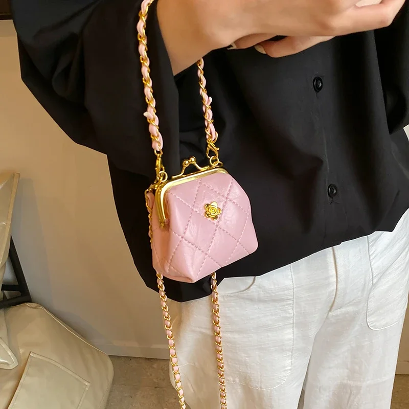 Bolso cruzado con cadena de lujo para mujer, Mini monedero con Clip | Accesorios de moda · Omeda.es - Imagen 5