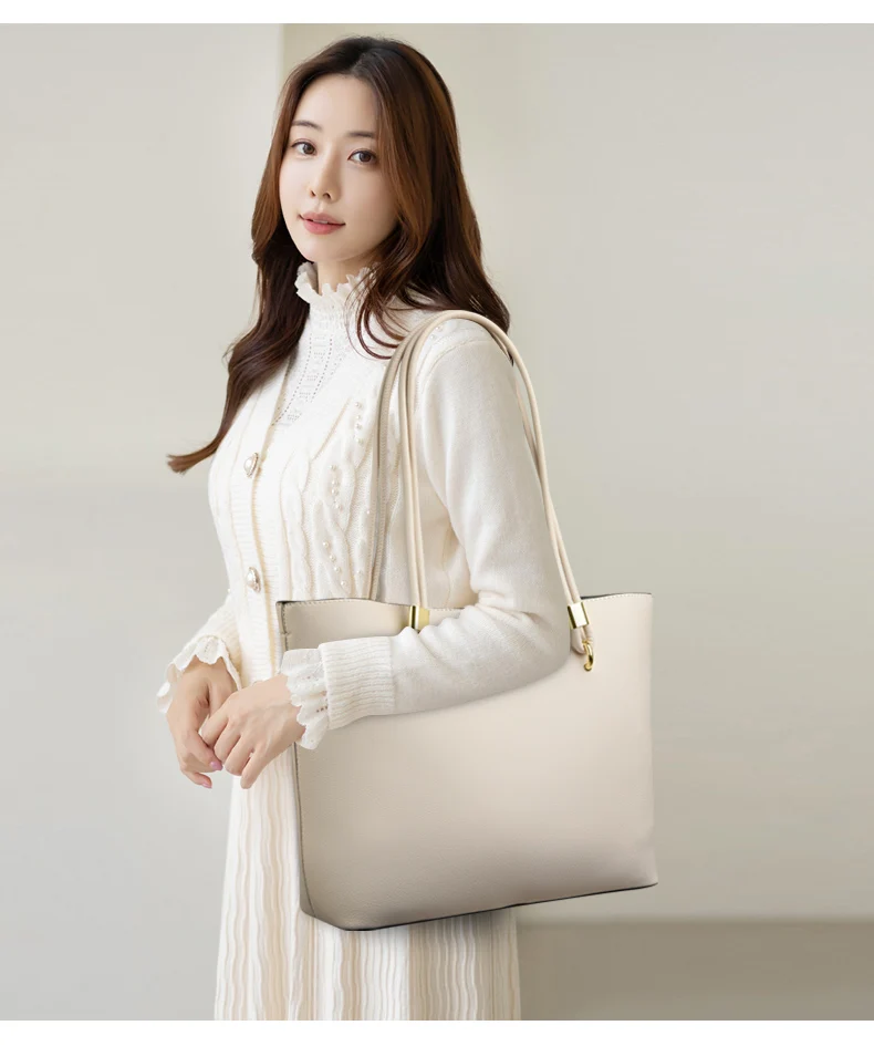 Bolso Hobo para mujer, bolso de hombro liso de cuero PU de calidad | Accesorios de moda · Omeda.es - Imagen 7