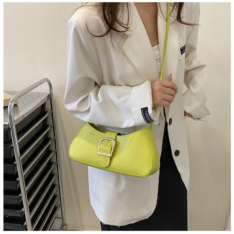 Bolso de hombro para mujer, bolso pequeño Popular de Color sólido, | Accesorios de moda · Omeda.es - Imagen 13