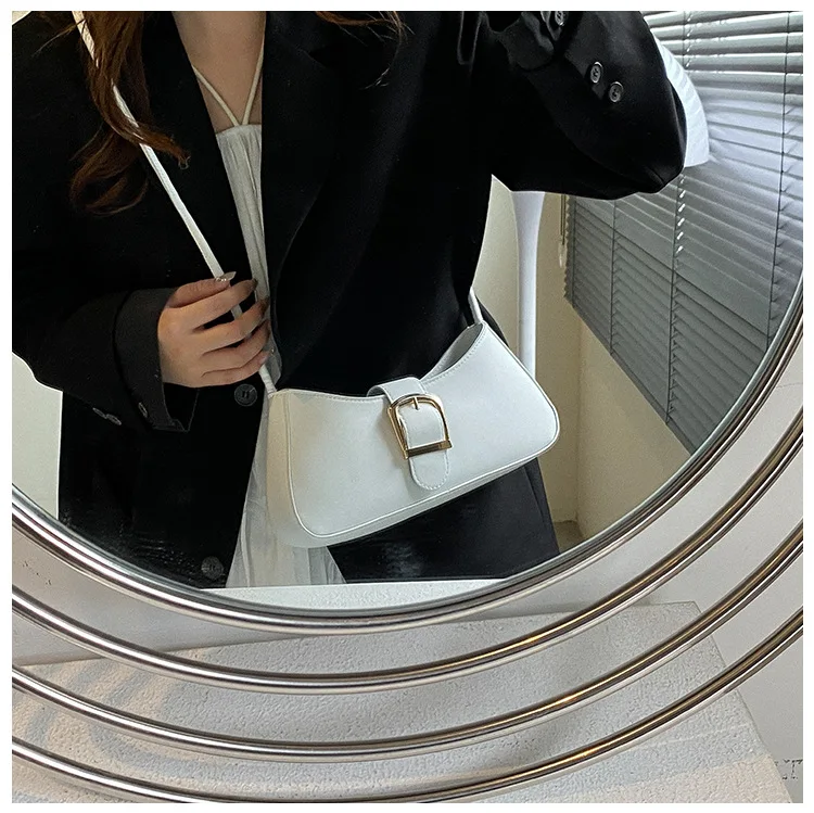 Bolso de hombro para mujer, bolso pequeño Popular de Color sólido, | Accesorios de moda · Omeda.es - Imagen 15