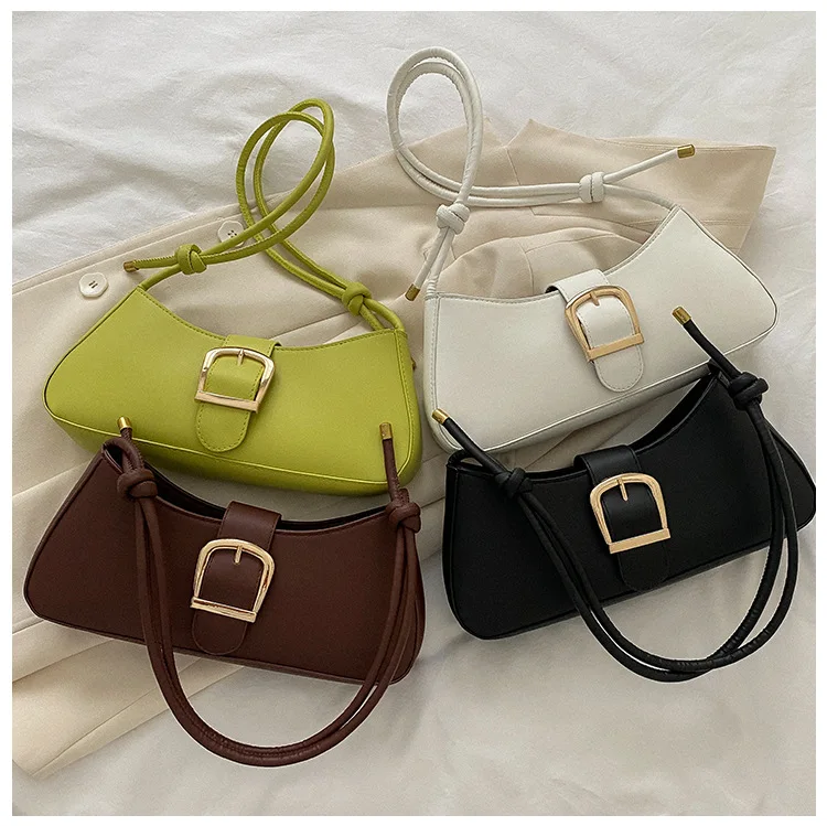 Bolso de hombro para mujer, bolso pequeño Popular de Color sólido, | Accesorios de moda · Omeda.es - Imagen 16