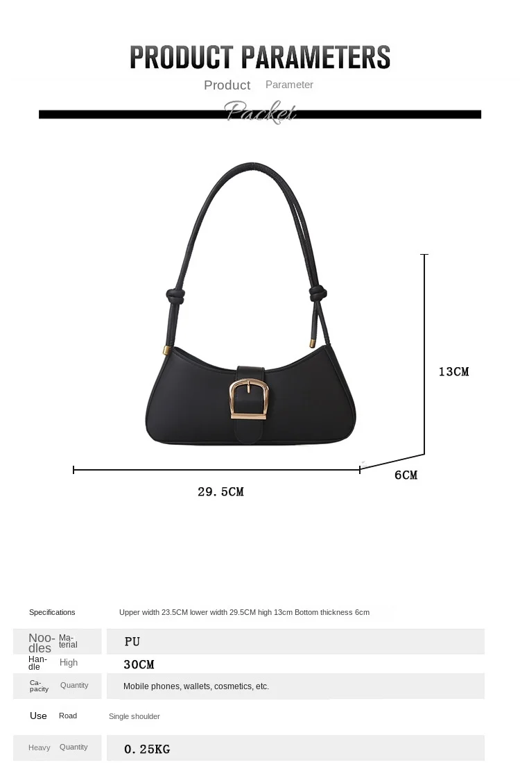 Bolso de hombro para mujer, bolso pequeño Popular de Color sólido, | Accesorios de moda · Omeda.es - Imagen 2