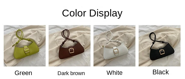 Bolso de hombro para mujer, bolso pequeño Popular de Color sólido, | Accesorios de moda · Omeda.es - Imagen 3