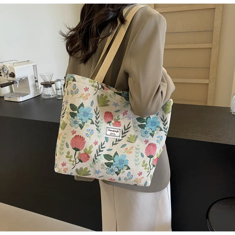 Bolso de mano de lona para mujer, bolso de hombro duradero y | Accesorios de moda · Omeda.es - Imagen 11