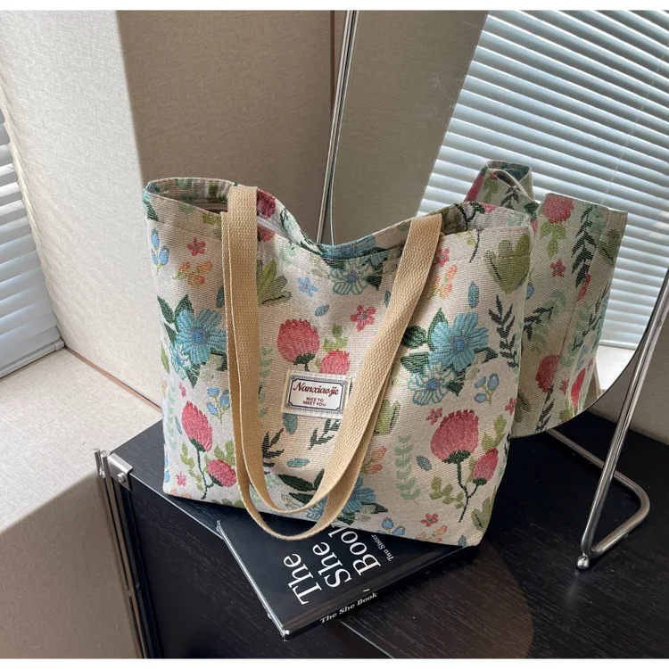 Bolso de mano de lona para mujer, bolso de hombro duradero y | Accesorios de moda · Omeda.es - Imagen 14