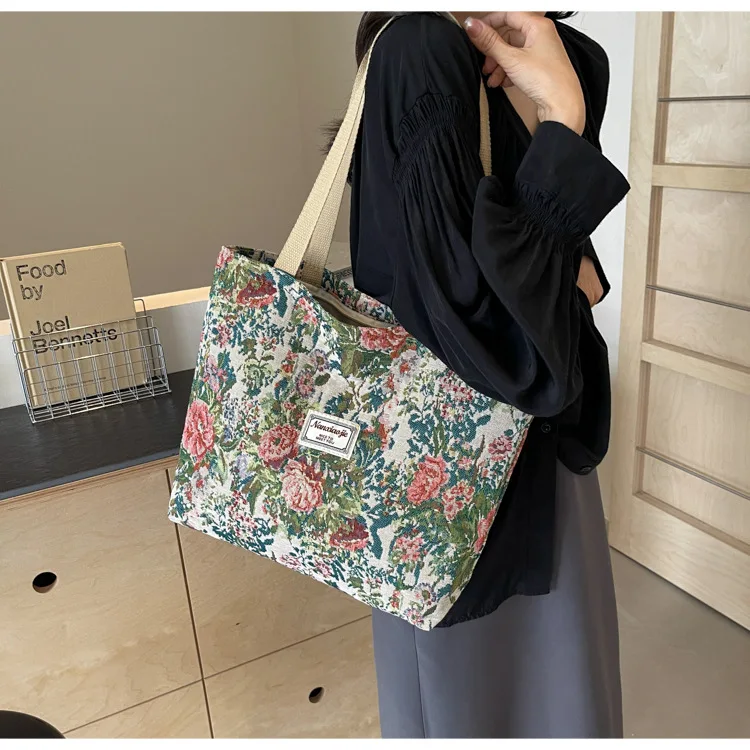 Bolso de mano de lona para mujer, bolso de hombro duradero y | Accesorios de moda · Omeda.es - Imagen 17