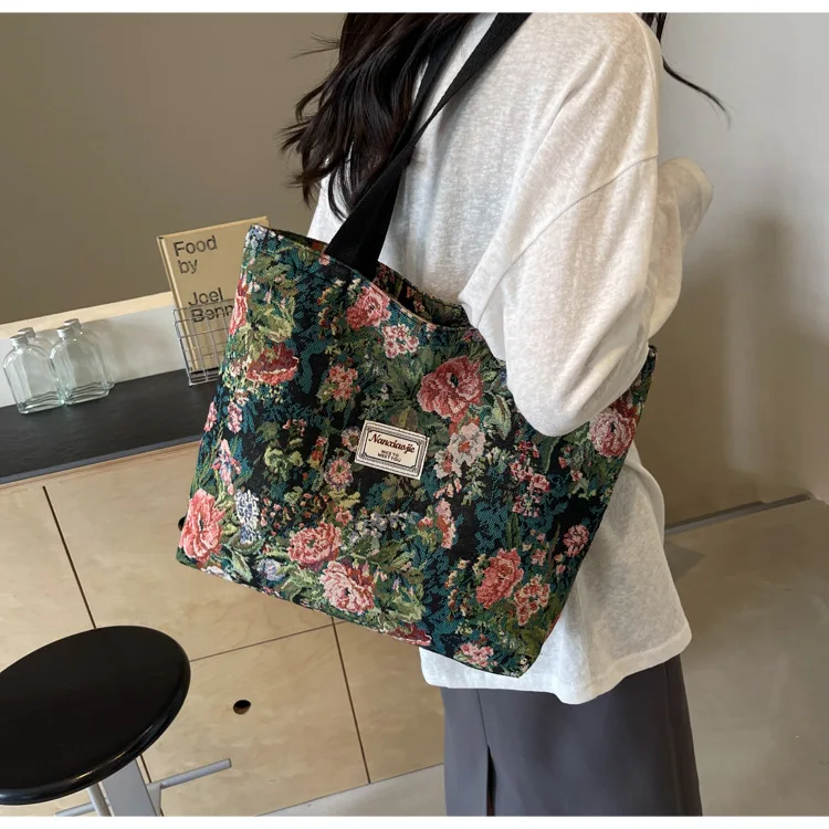 Bolso de mano de lona para mujer, bolso de hombro duradero y | Accesorios de moda · Omeda.es - Imagen 19