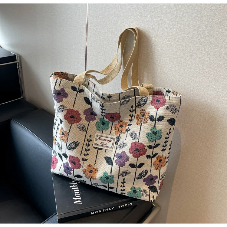 Bolso de mano de lona para mujer, bolso de hombro duradero y | Accesorios de moda · Omeda.es - Imagen 21