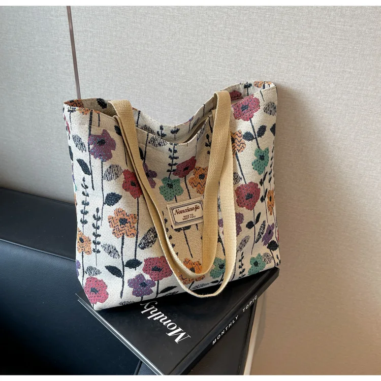 Bolso de mano de lona para mujer, bolso de hombro duradero y | Accesorios de moda · Omeda.es - Imagen 23