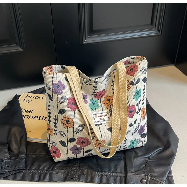 Bolso de mano de lona para mujer, bolso de hombro duradero y | Accesorios de moda · Omeda.es - Imagen 25