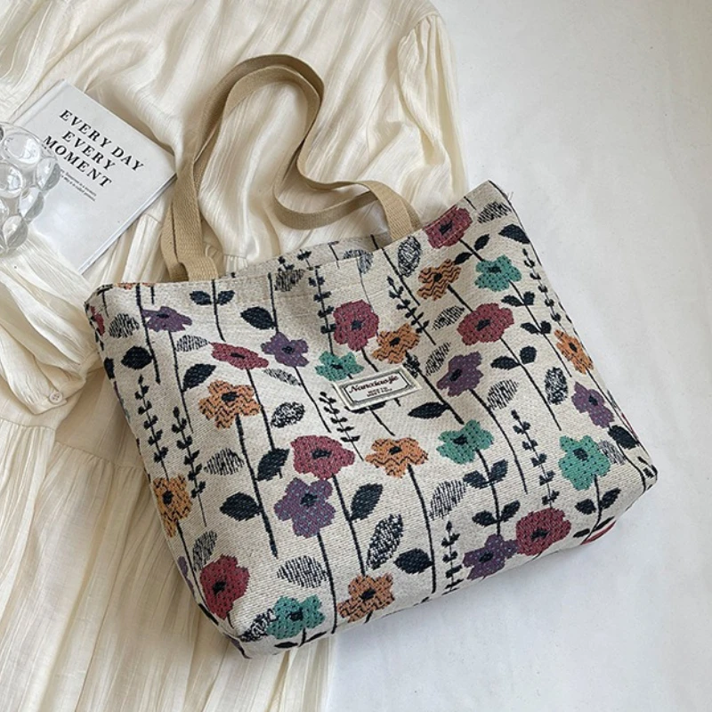 Bolso de mano de lona para mujer, bolso de hombro duradero y | Accesorios de moda · Omeda.es - Imagen 26