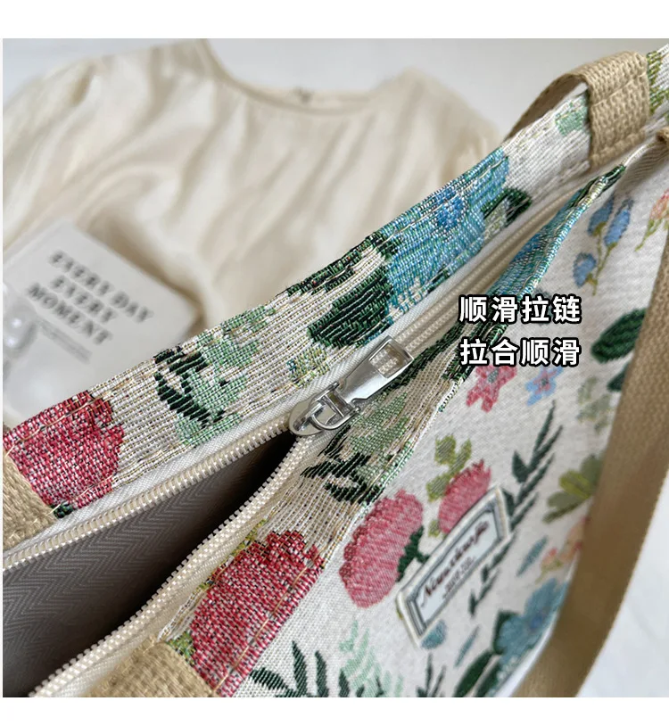 Bolso de mano de lona para mujer, bolso de hombro duradero y | Accesorios de moda · Omeda.es - Imagen 3