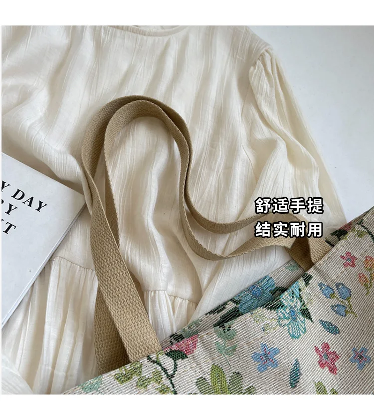 Bolso de mano de lona para mujer, bolso de hombro duradero y | Accesorios de moda · Omeda.es - Imagen 4