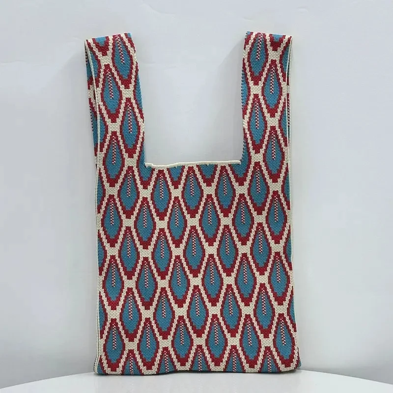 Bolso de mano tejido a la moda para mujer, bolso de mano con patrón | Accesorios de moda · Omeda.es - Imagen 19