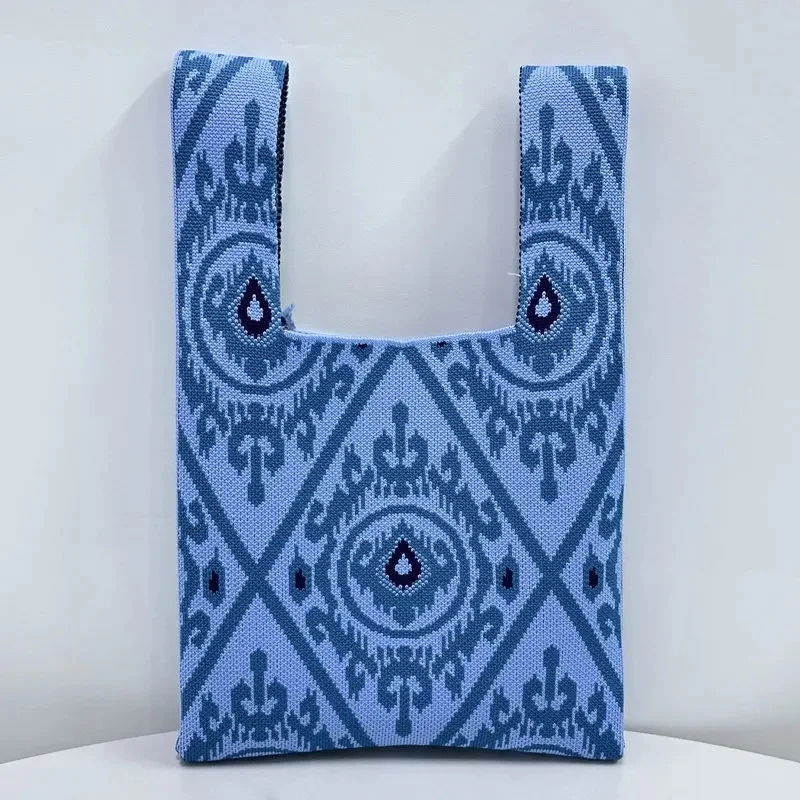 Bolso de mano tejido a la moda para mujer, bolso de mano con patrón | Accesorios de moda · Omeda.es - Imagen 23