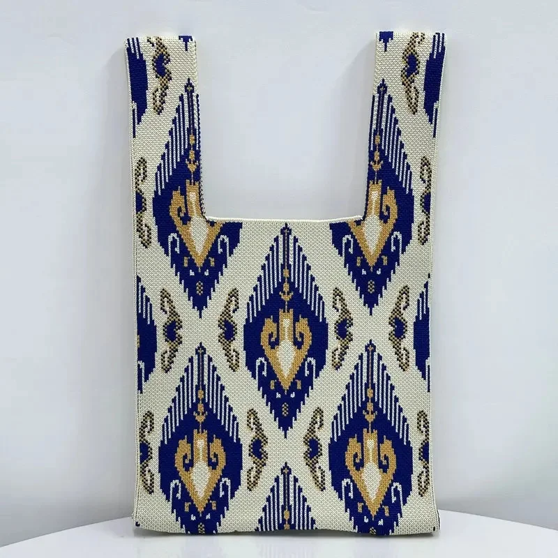 Bolso de mano tejido a la moda para mujer, bolso de mano con patrón | Accesorios de moda · Omeda.es - Imagen 27