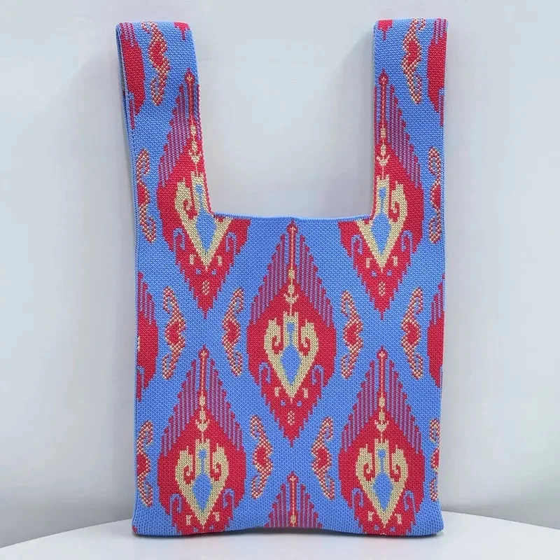 Bolso de mano tejido a la moda para mujer, bolso de mano con patrón | Accesorios de moda · Omeda.es - Imagen 28