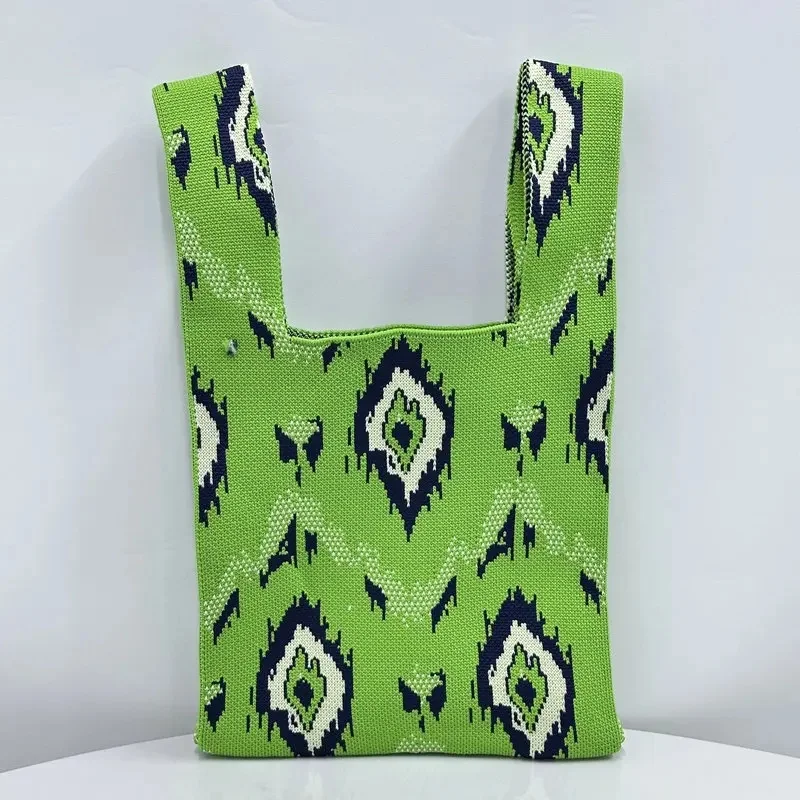 Bolso de mano tejido a la moda para mujer, bolso de mano con patrón | Accesorios de moda · Omeda.es - Imagen 6