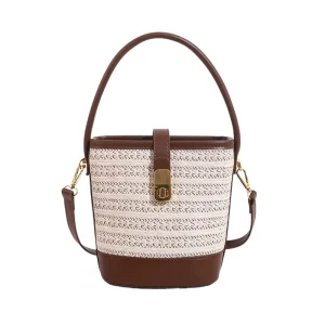 Bolso de paja tejido a mano para mujer, bandolera de hombro, para | Accesorios de moda · Omeda.es
