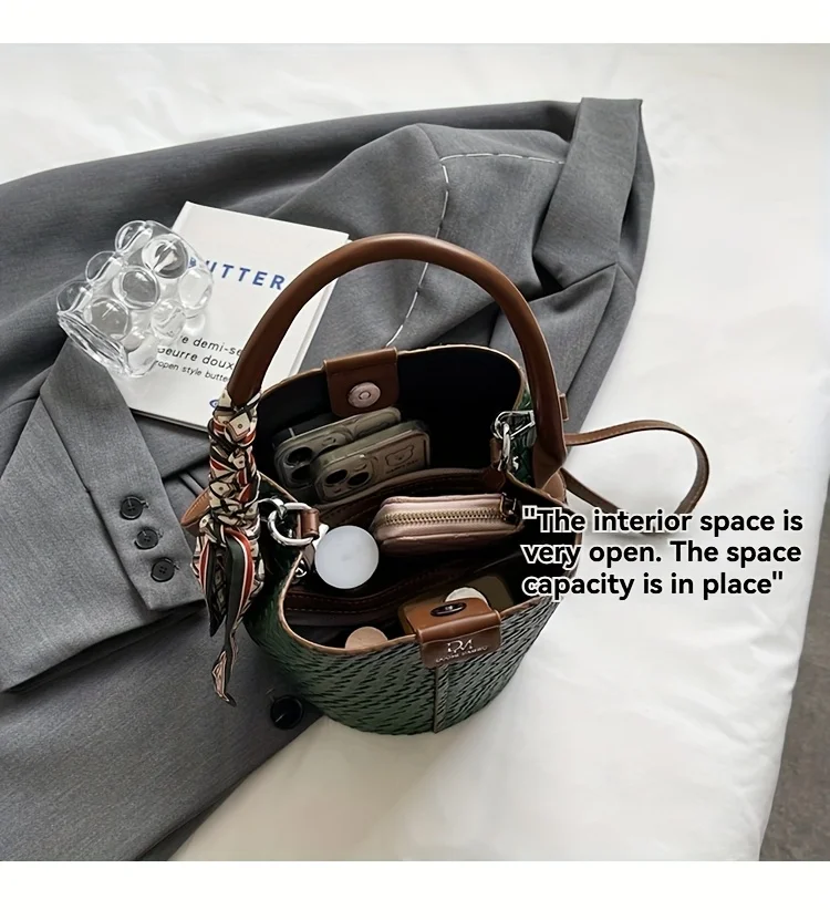 Bolso tipo cubo para mujer a la moda, elegante bolso con efecto | Accesorios de moda · Omeda.es - Imagen 34