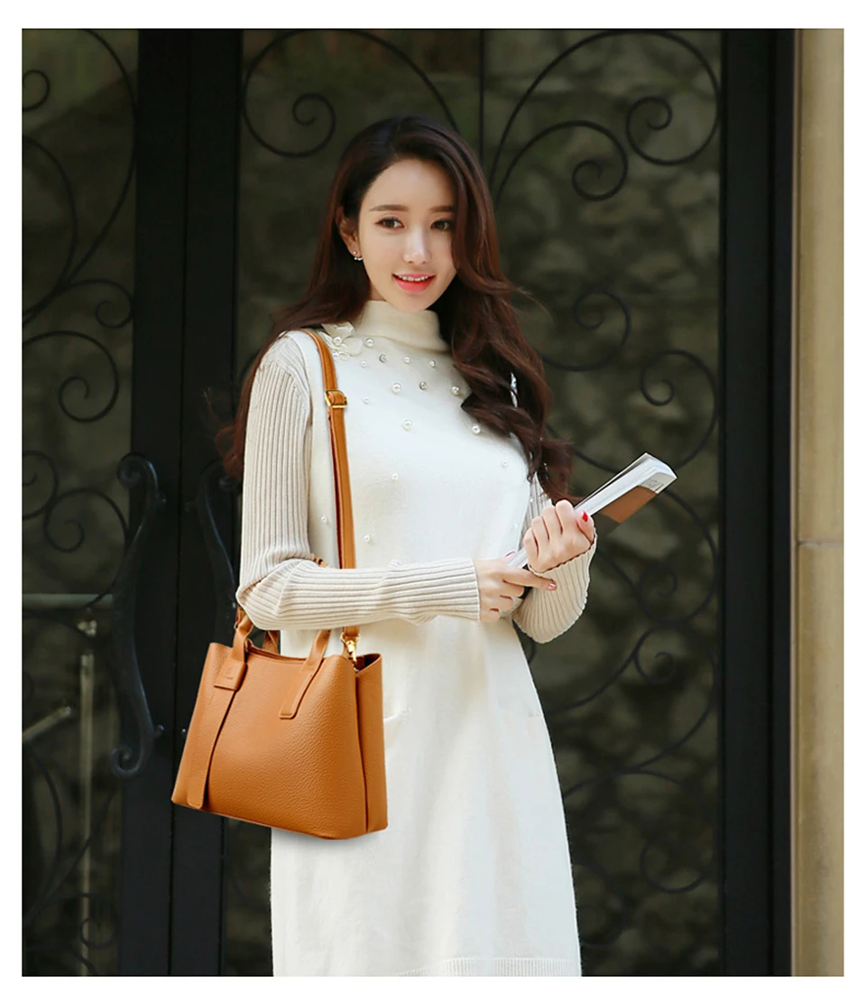 Bolsos de mano a la moda para mujer, bolso de mano de cuero suave, | Accesorios de moda · Omeda.es - Imagen 12