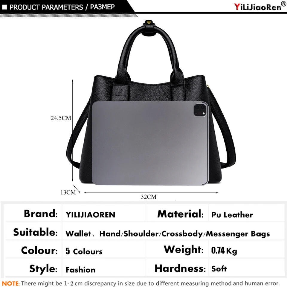 Bolsos de mano a la moda para mujer, bolso de mano de cuero suave, | Accesorios de moda · Omeda.es - Imagen 14