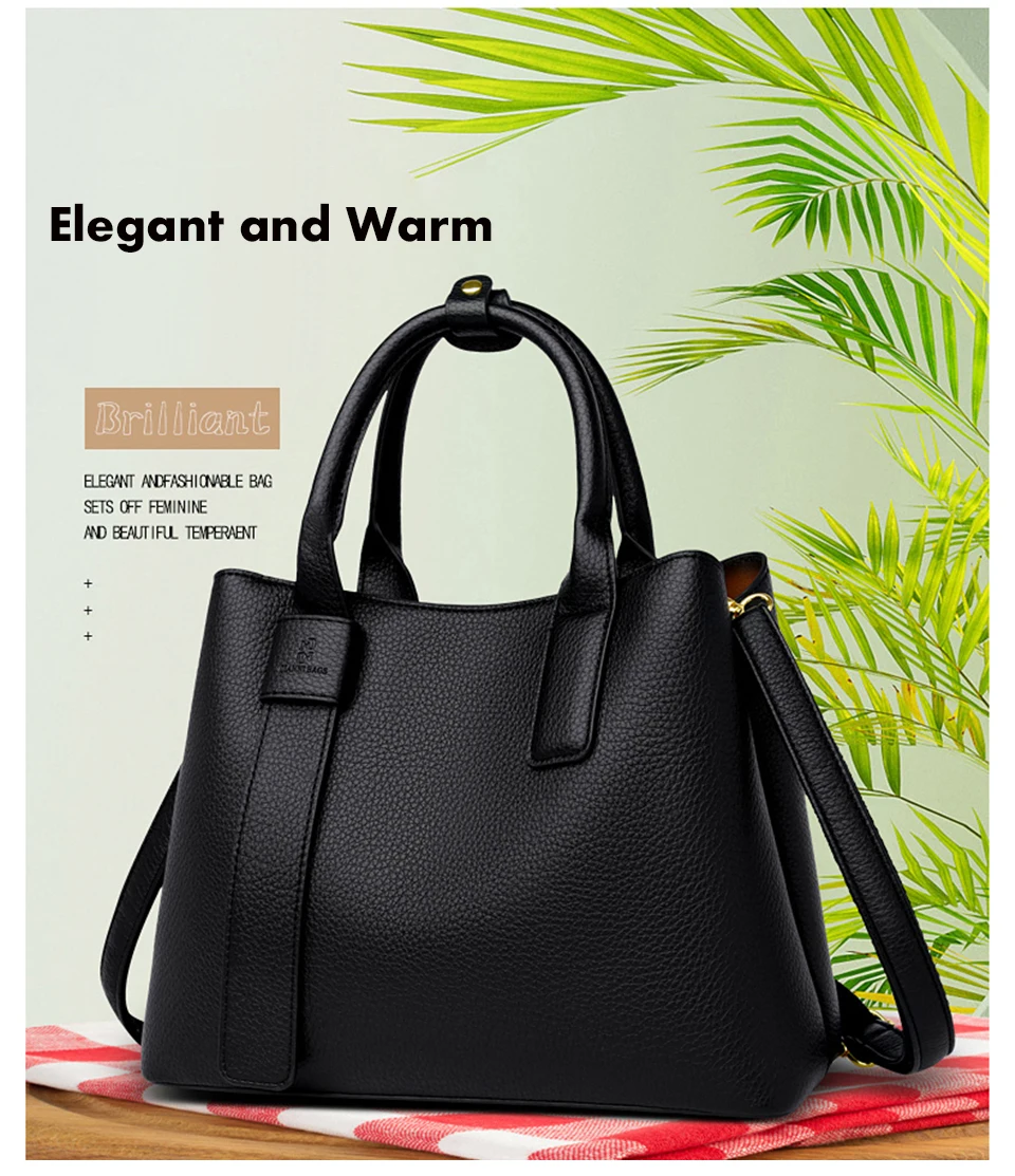 Bolsos de mano a la moda para mujer, bolso de mano de cuero suave, | Accesorios de moda · Omeda.es - Imagen 2