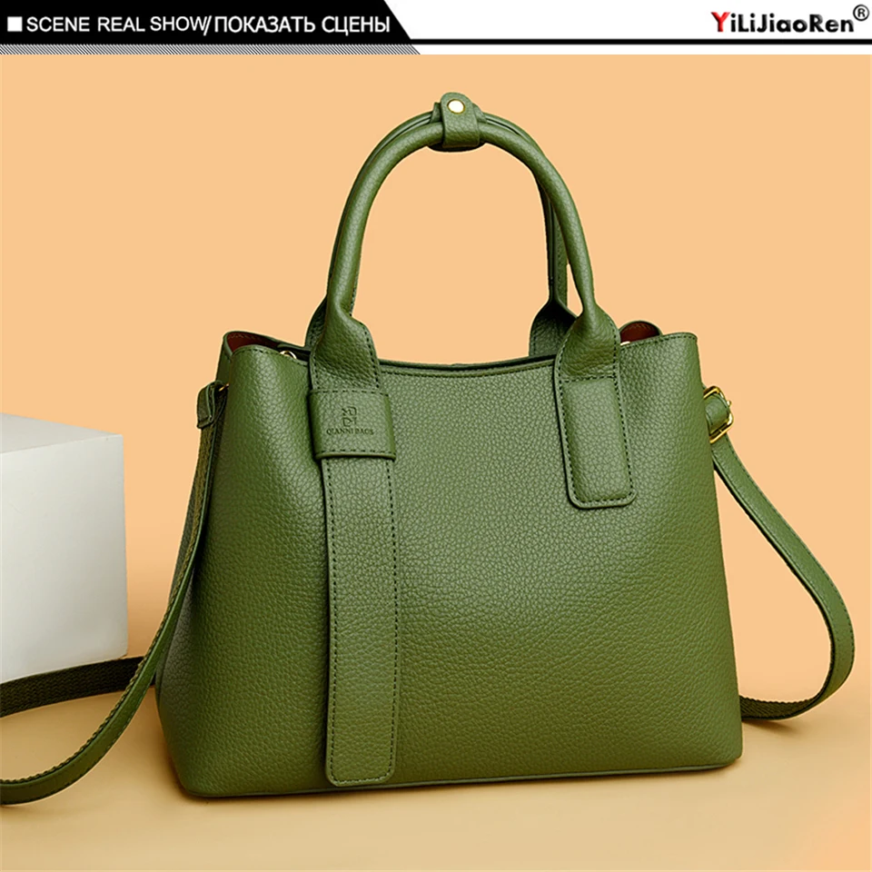 Bolsos de mano a la moda para mujer, bolso de mano de cuero suave, | Accesorios de moda · Omeda.es - Imagen 3