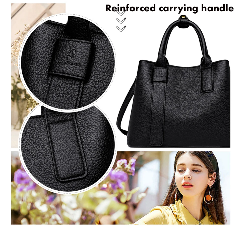 Bolsos de mano a la moda para mujer, bolso de mano de cuero suave, | Accesorios de moda · Omeda.es - Imagen 8