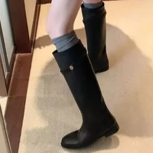 Botas altas hasta la rodilla para mujer, Zapatos planos de vestir a | Zapatos y calzado · Omeda.es